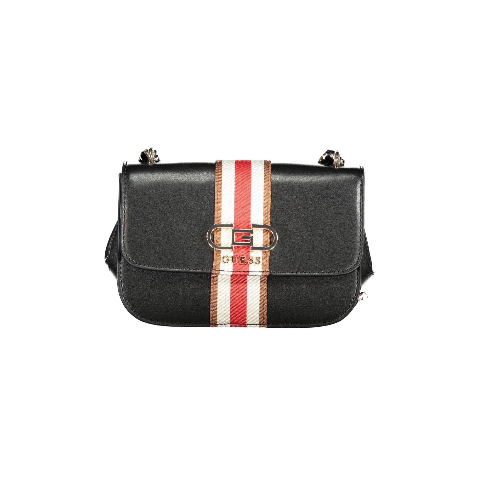 GUESS JEANS Borsa Donna a Tracolla Nera Nelka con Catena Borse Nero - foto prodotto